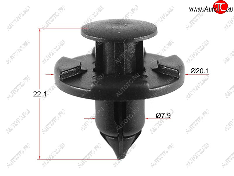 13 р. Клипса защиты бампера NISSANMITSUBISHIHONDA (1 шт.) SAT ST-KJ-826  с доставкой в г. Воронеж