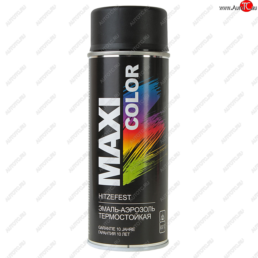 689 р. Краска термостойкая черная аэрозоль 400мл MAXI COLOR MAXI COLOR 0008mx  с доставкой в г. Воронеж