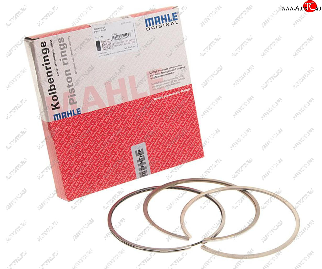 2 199 р. Кольца поршневые MERCEDES (OM422441442446447) d=128.00 (на 1 поршень) MAHLE MAHLE 00376n0  с доставкой в г. Воронеж