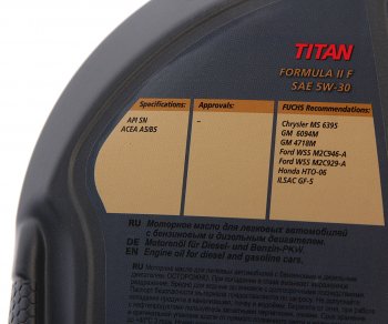 1 799 р. Масло моторное TITAN Formula II F 5W30 синт.1л FUCHS FUCHS 0059951007  с доставкой в г. Воронеж. Увеличить фотографию 2