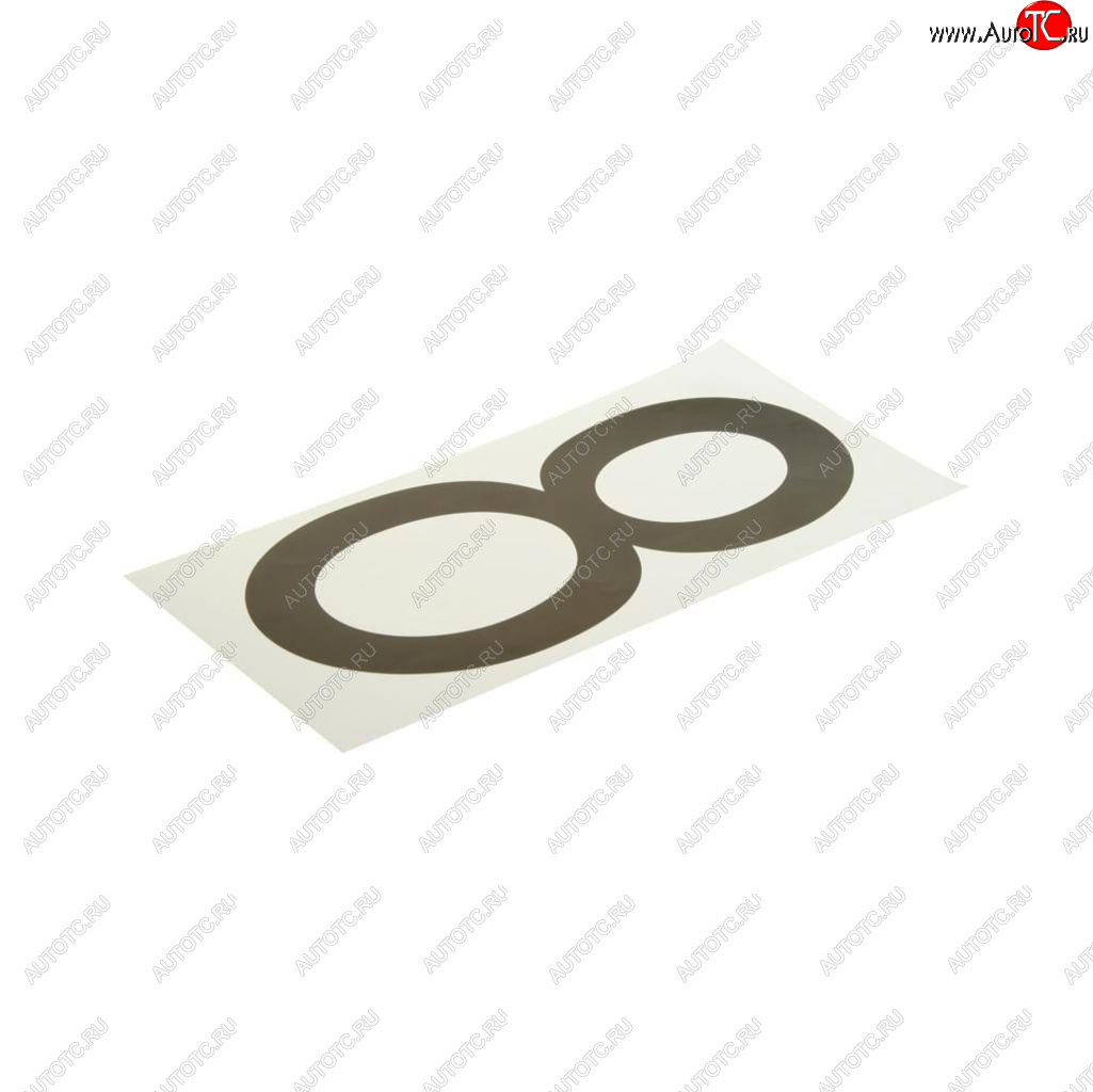 58 р. Наклейка-знак виниловая на дублирующие номера 8 33х17см AUTOSTICKERS AUTOSTICKERS 007052  с доставкой в г. Воронеж