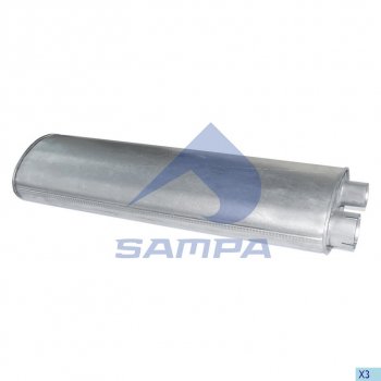 10 399 р. Глушитель MERCEDES 811-1514 овальный SAMPA SAMPA 010.462  с доставкой в г. Воронеж. Увеличить фотографию 1