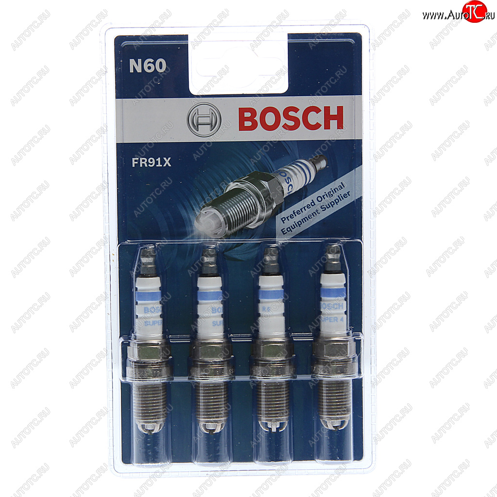 1 429 р. Свеча зажигания FR91X SUPER-4 комплект BOSCH BOSCH 0242222804  с доставкой в г. Воронеж
