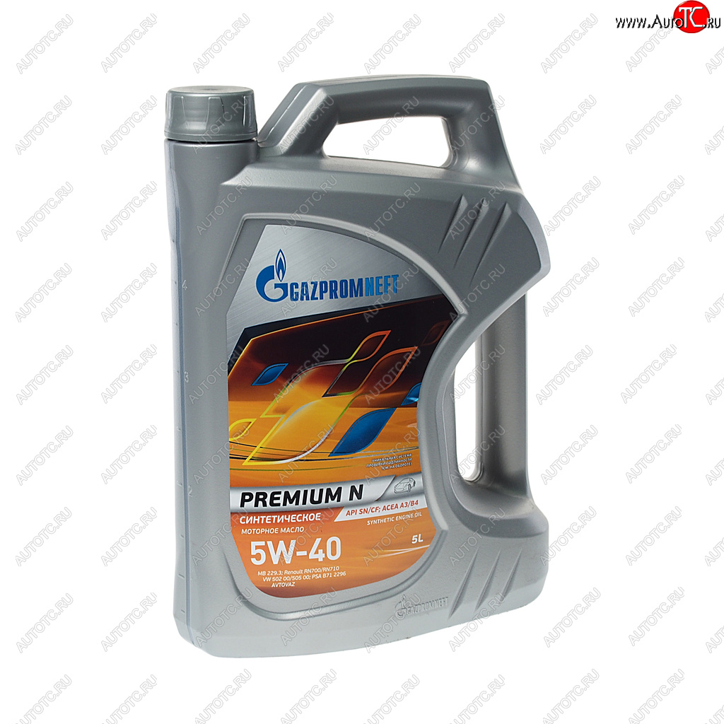 2 979 р. Масло моторное Premium N SNCFA3B4 5W40 синт.5л GAZPROMNEFT GAZPROMNEFT 0253140424  с доставкой в г. Воронеж