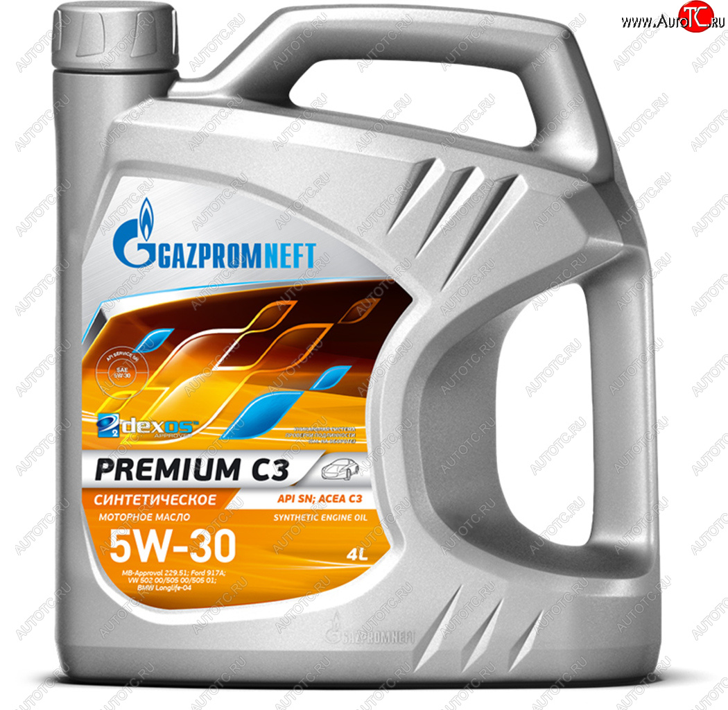 2 579 р. Масло моторное Premium C3SN 5W30 синт.4л GAZPROMNEFT GAZPROMNEFT 0253142230  с доставкой в г. Воронеж