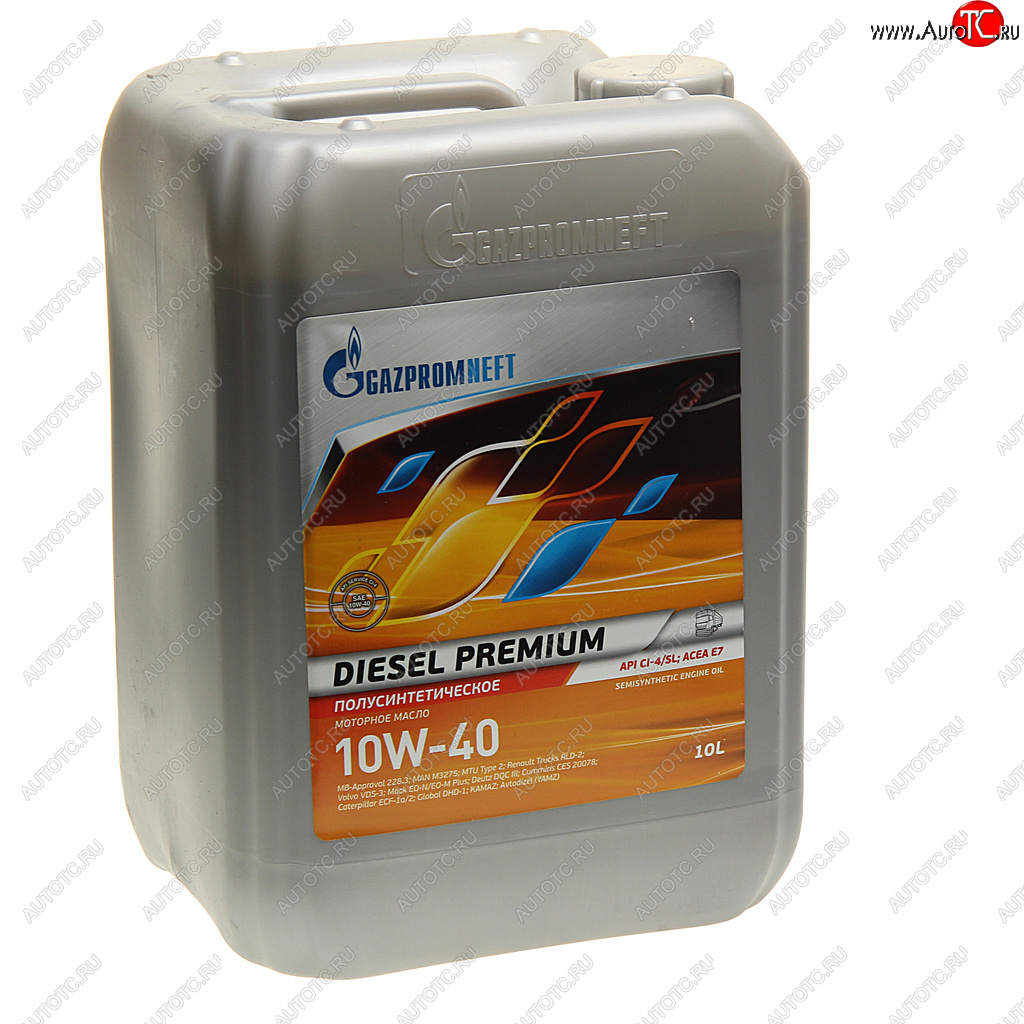 4 199 р. Масло дизельное DIESEL PREMIUM CI-4SLE7E5 10W40 псинт.10л9.23кг GAZPROMNEFT GAZPROMNEFT 0253142307  с доставкой в г. Воронеж