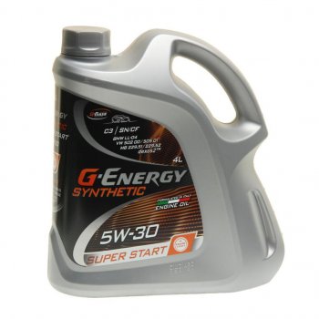2 499 р. Масло моторное Synthetic Super Start SPC2C3 5W30 синт.4л G-ENERGY GAZPROMNEFT 0253142400  с доставкой в г. Воронеж. Увеличить фотографию 1