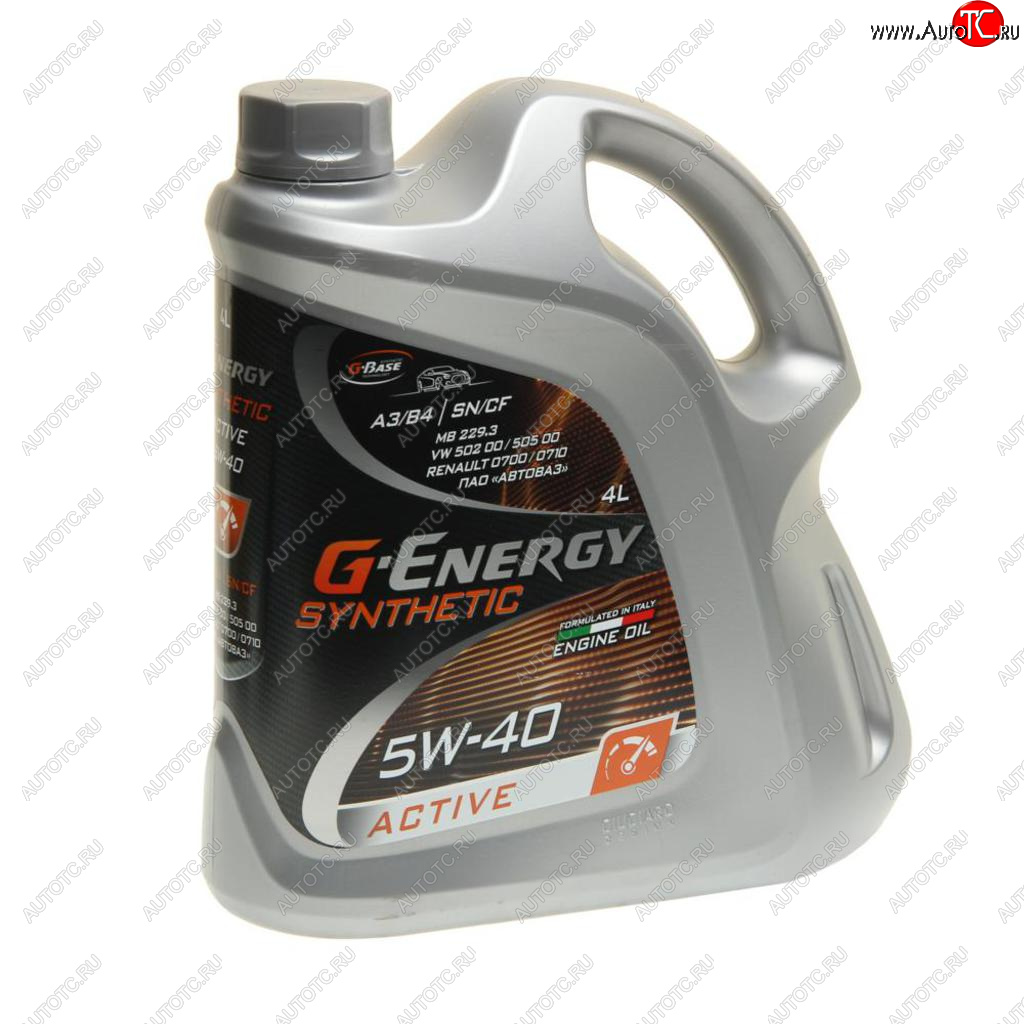 2 359 р. Масло моторное Synthetic Active SNCFA3B4 5W40 синт.4л G-ENERGY GAZPROMNEFT 0253142410  с доставкой в г. Воронеж