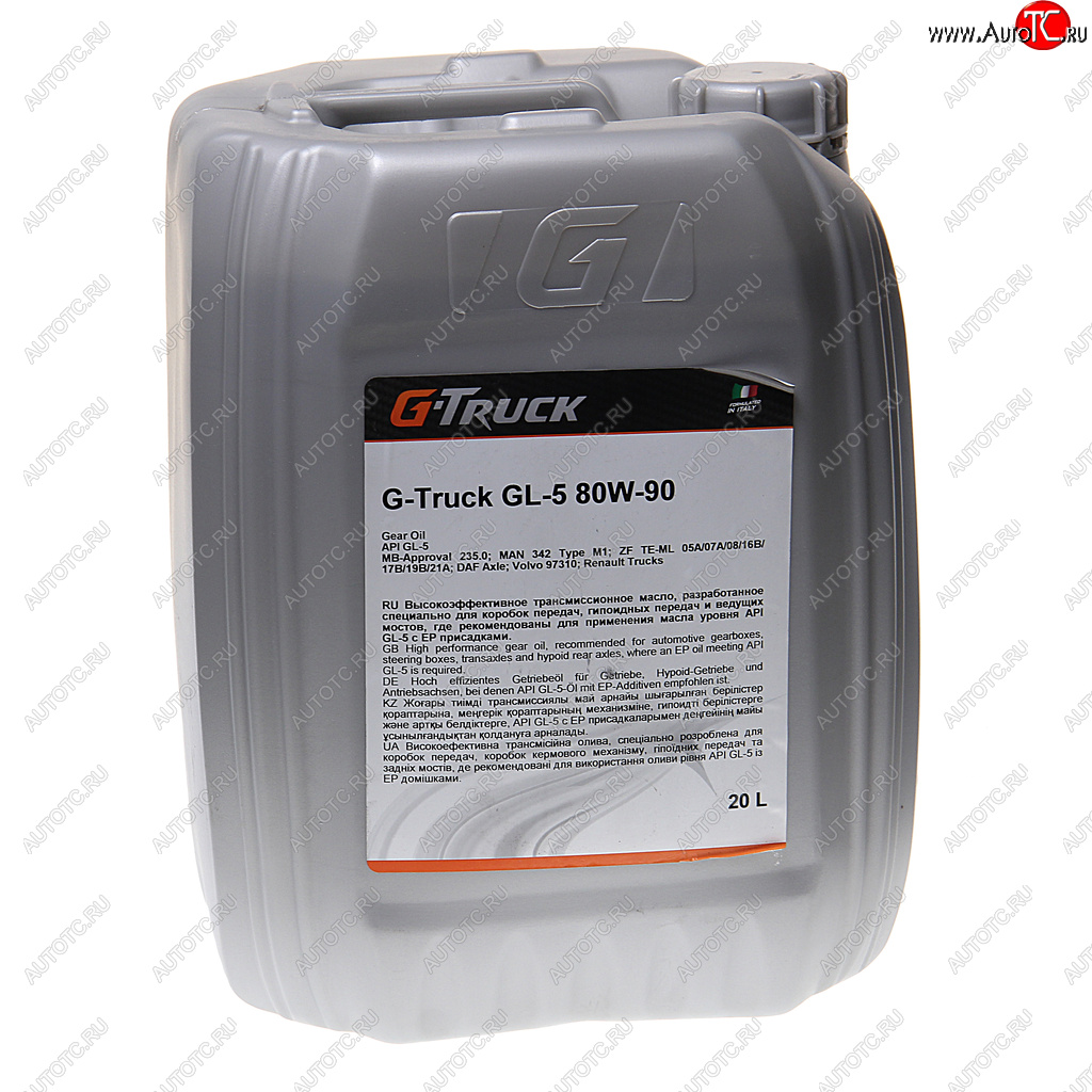 9 199 р. Масло трансмиссионное G-Truck GL-5 80W90 псин.20л G-ENERGY GAZPROMNEFT 0253640025  с доставкой в г. Воронеж