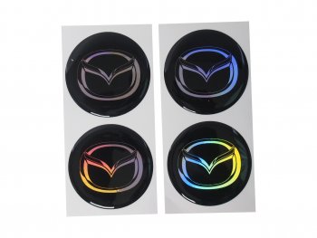 268 р. Эмблема диска колесного MAZDA (6см) комплект 4шт. AUTOSTICKERS 02567  с доставкой в г. Воронеж. Увеличить фотографию 1