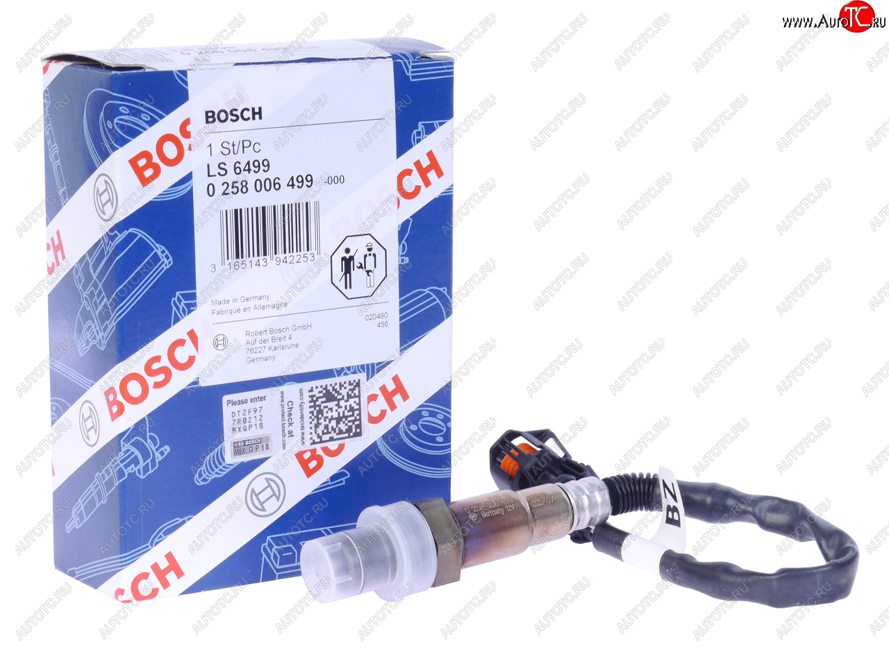 6 699 р. Датчик кислорода OPEL Astra H,Corsa D (Z12XEPZ14XEP) BOSCH BOSCH 0258006499  с доставкой в г. Воронеж