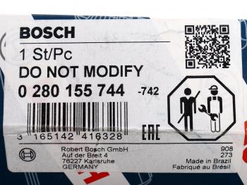 7 499 р. Форсунка MERCEDES ML (W163) топливная BOSCH BOSCH 0280155744  с доставкой в г. Воронеж. Увеличить фотографию 6