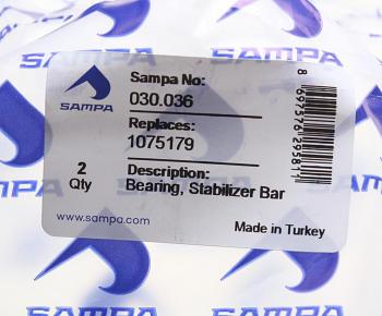 439 р. Втулка стабилизатора VOLVO FH12,FH16,FM10,FM12,NH12 переднего центральная SAMPA SAMPA 030.036  с доставкой в г. Воронеж. Увеличить фотографию 2