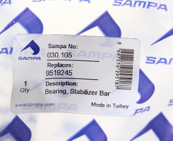 879 р. Втулка стабилизатора VOLVO FH переднегозаднего (57.5x10088x95мм) SAMPA SAMPA 030.105  с доставкой в г. Воронеж. Увеличить фотографию 2