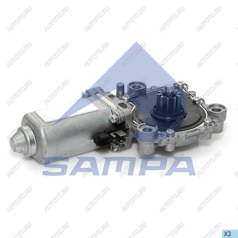 2 599 р. Мотор-редуктор стеклоподъемника SCANIA VOLVO левый SAMPA SAMPA 034.156  с доставкой в г. Воронеж