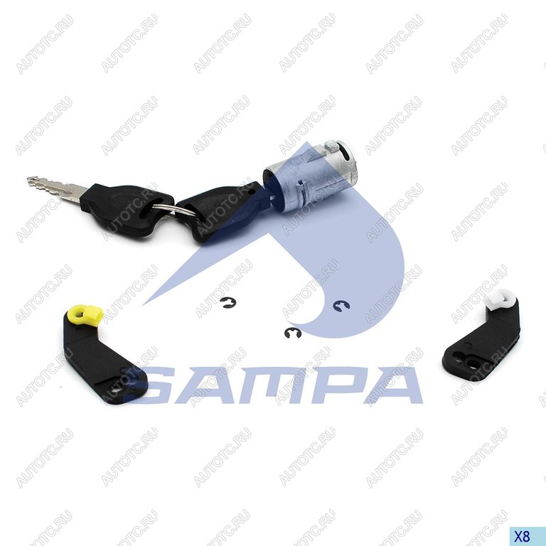 519 р. Личинка RENAULT Midlum замка двери (1 личинка,2 ключа) SAMPA SAMPA 034.265  с доставкой в г. Воронеж