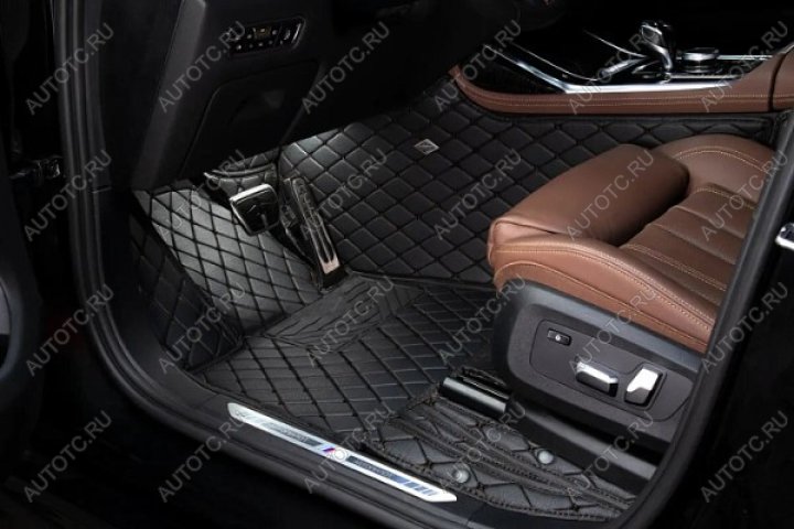 4 099 р. Ковры ( Кожа экокожа) Автопилот  BMW X4  G02 (2018-2021) дорестайлинг (черный)  с доставкой в г. Воронеж
