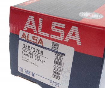1 499 р. Разъем электрический прицепа ISO 7638 15-полюсный АБС (розетка) ALSA ALSA 03rf0708  с доставкой в г. Воронеж. Увеличить фотографию 4