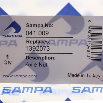 679 р. Гайка SCANIA ступицы задней правая (M82x2) SAMPA SAMPA 041.009  с доставкой в г. Воронеж. Увеличить фотографию 3