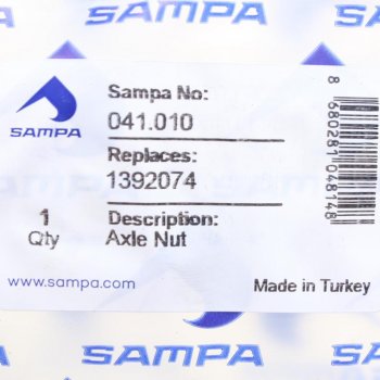 739 р. Гайка SCANIA ступицы задней левая (M82x2) SAMPA SAMPA 041.010  с доставкой в г. Воронеж. Увеличить фотографию 3