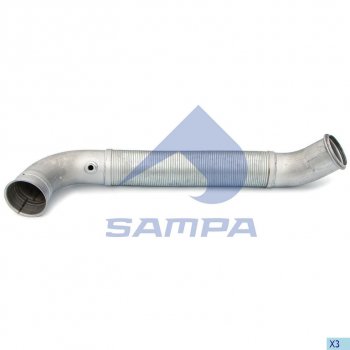 6 999 р. Труба промежуточная глушителя SCANIA с гофрой SAMPA SAMPA 041.376  с доставкой в г. Воронеж. Увеличить фотографию 1