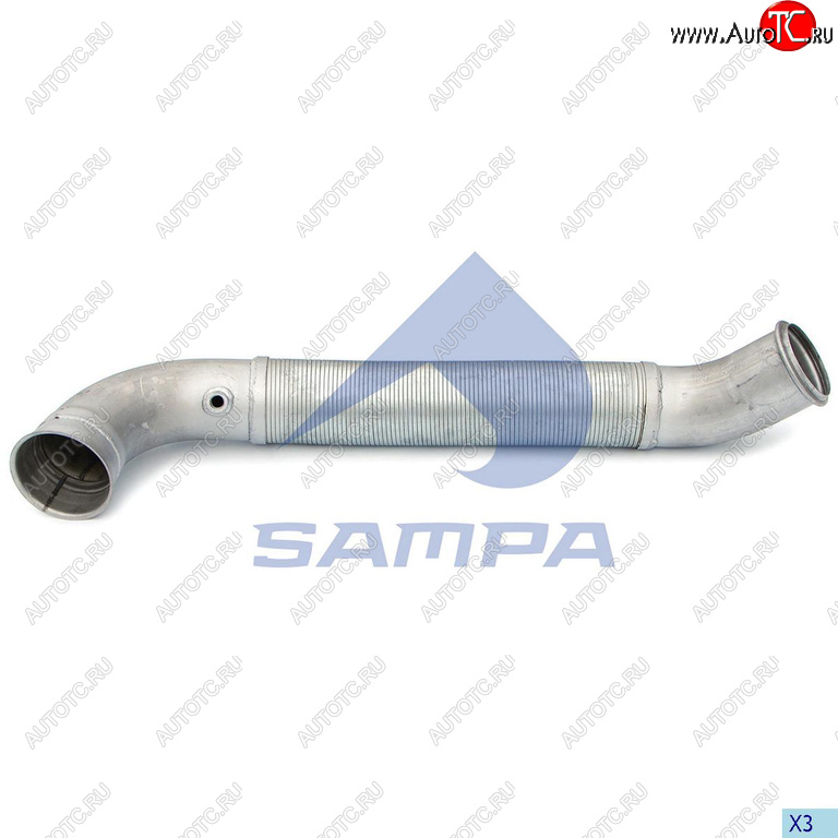 6 999 р. Труба промежуточная глушителя SCANIA с гофрой SAMPA SAMPA 041.376  с доставкой в г. Воронеж