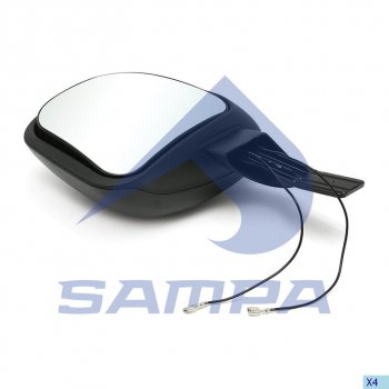 2 199 р. Зеркало боковое SCANIA левое дополнительное с подогревом SAMPA SAMPA 042.122  с доставкой в г. Воронеж. Увеличить фотографию 1