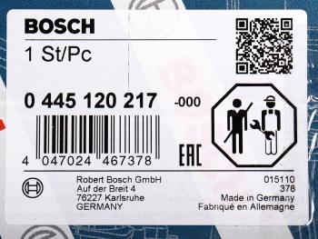 29 599 р. Форсунка MAN TGA,TGS,TGX дв.D2066,D2676 топливная BOSCH BOSCH 0445120217  с доставкой в г. Воронеж. Увеличить фотографию 6