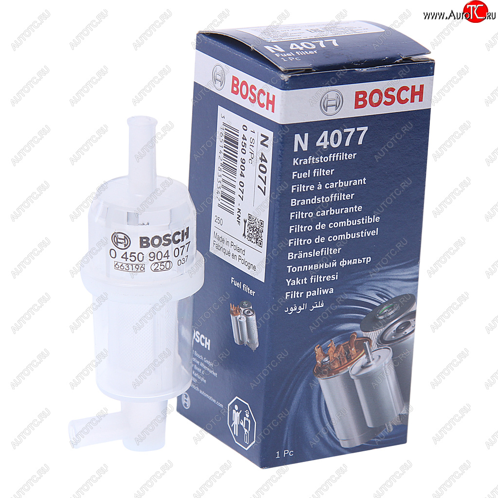 220 р. Фильтр топливный MERCEDES E (W124),G (W460,W463) BOSCH BOSCH 0450904077 BOSCH 0450904077  с доставкой в г. Воронеж