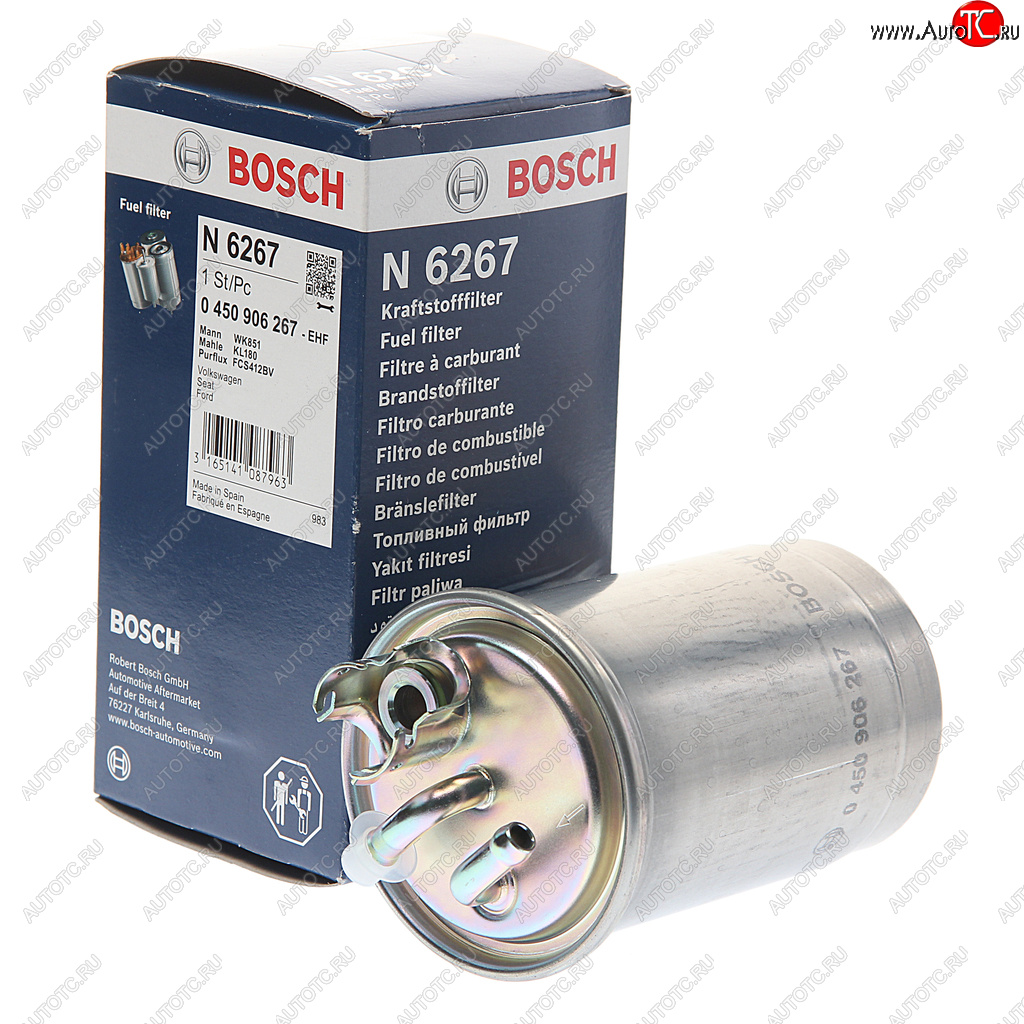 1 479 р. Фильтр топливный FORD Galaxy (95-00) BOSCH BOSCH 0450906267  с доставкой в г. Воронеж