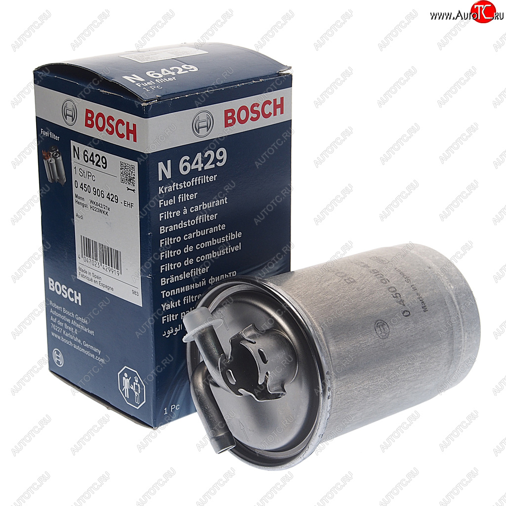 1 989 р. Фильтр топливный AUDI A6 BOSCH BOSCH 0450906429 BOSCH 0450906429  с доставкой в г. Воронеж