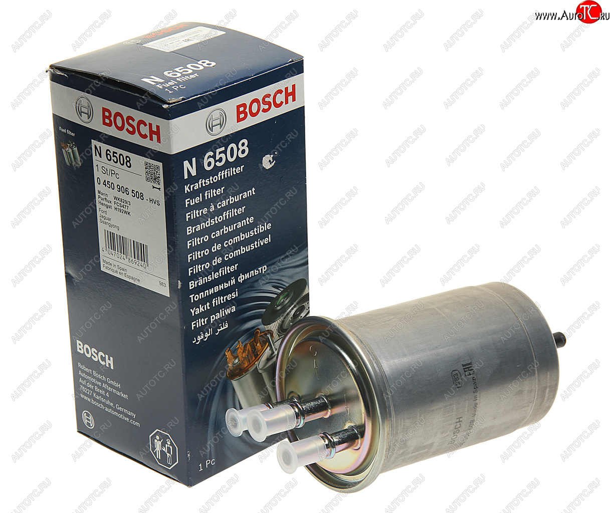 2 349 р. Фильтр топливный FORD Focus (98-04),Mondeo (01-07) BOSCH BOSCH 0450906508  с доставкой в г. Воронеж