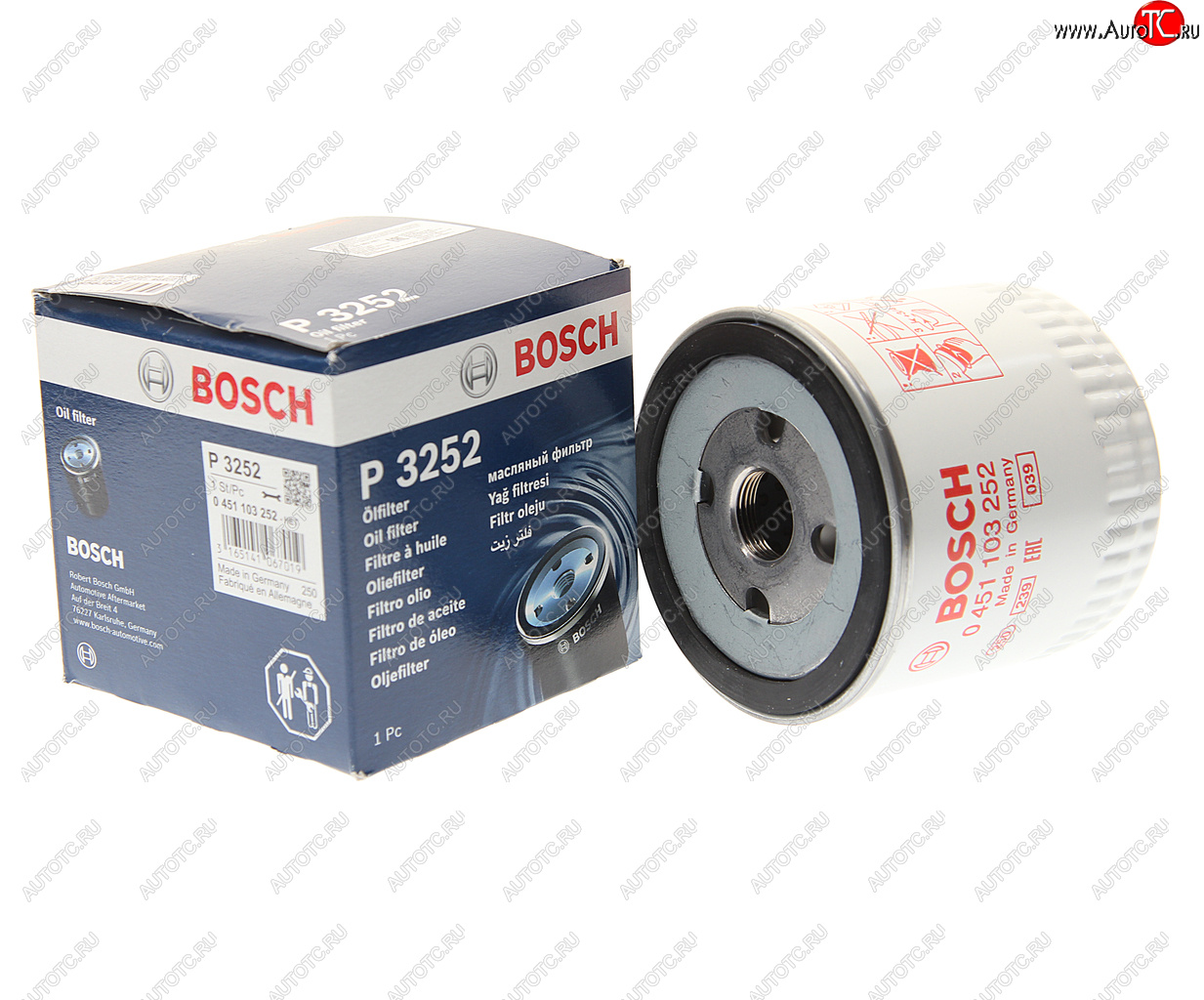 769 р. Фильтр масляный FORD Focus (98-04),Transit (83-) (DTDI) BOSCH BOSCH 0451103252  с доставкой в г. Воронеж