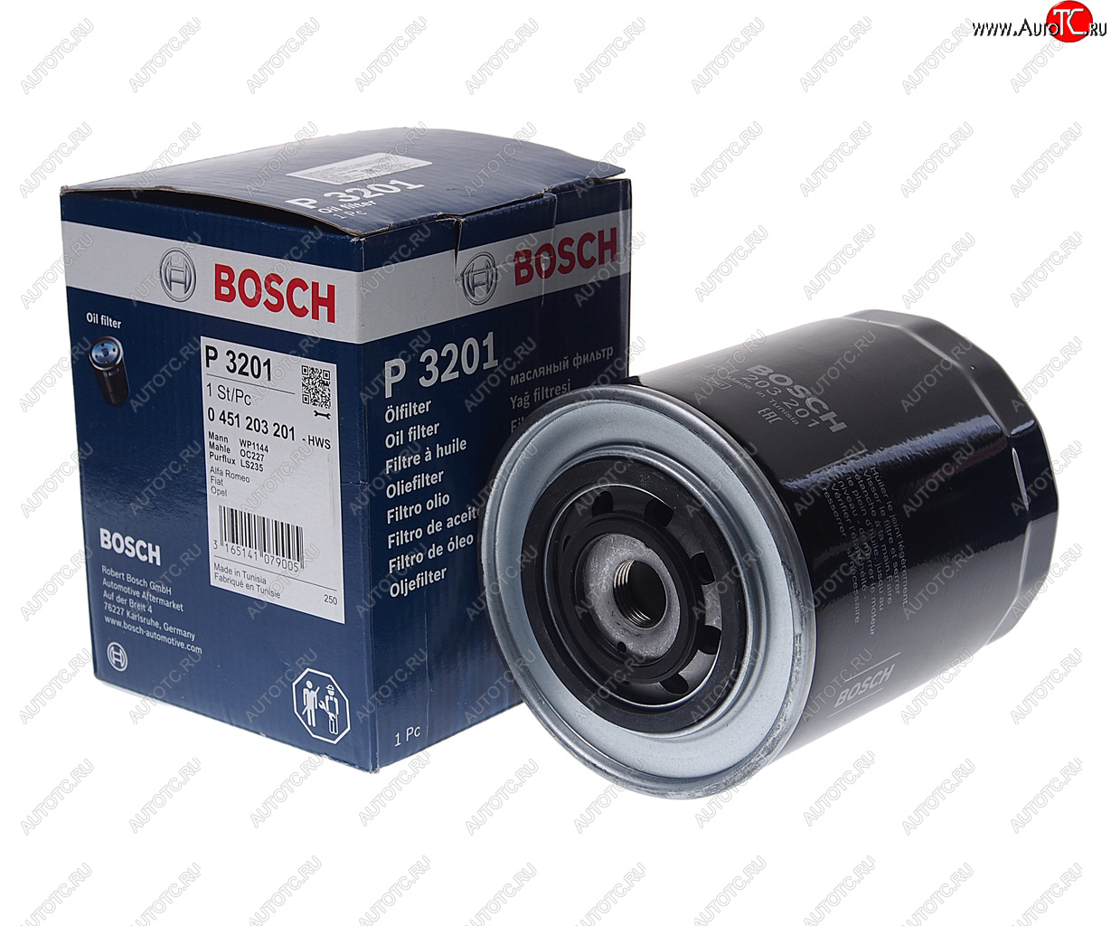 1 269 р. Фильтр масляный PEUGEOT Boxer CITROEN Jumper FIAT Ducato (94-) (2.8) BOSCH BOSCH 0451203201  с доставкой в г. Воронеж