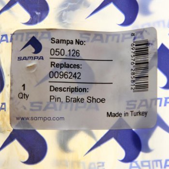 369 р. Палец DAF колодки тормозной(32x100.5) SAMPA SAMPA 050.126  с доставкой в г. Воронеж. Увеличить фотографию 3