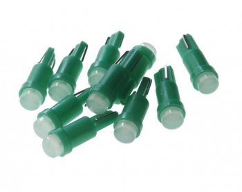 9 р. Лампа светодиодная 12V T5 W2x4.6d COB Green MEGA ELECTRIC MEGA ELECTRIC 05012g  с доставкой в г. Воронеж. Увеличить фотографию 1