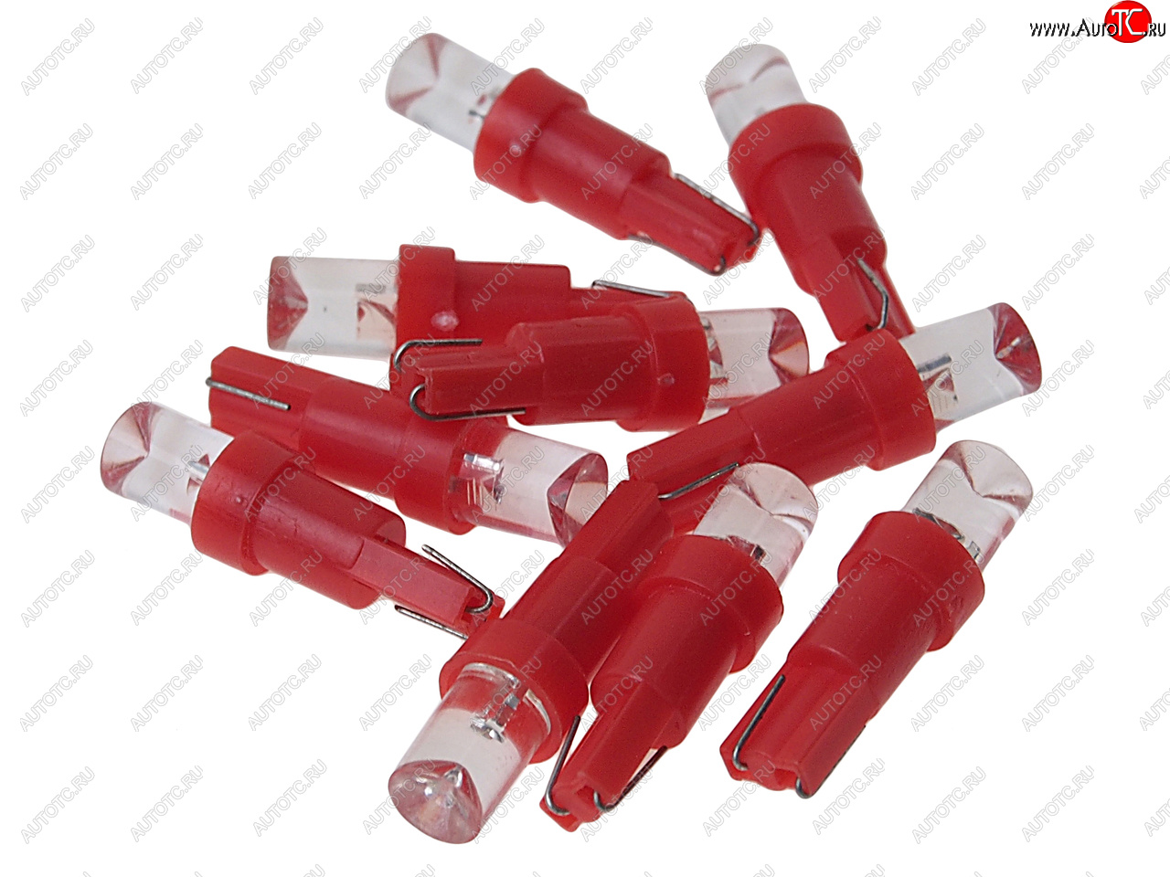 11 р. Лампа светодиодная 12V T5 W2x4.6d с патроном B8.5d 1 LED CONE Red MEGA ELECTRIC MEGA ELECTRIC 050212r  с доставкой в г. Воронеж