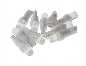 10 р. Лампа светодиодная 12V T5 W2x4.6d с патроном B8.5d 1 LED CONE White MEGA ELECTRIC MEGA ELECTRIC 050212w  с доставкой в г. Воронеж. Увеличить фотографию 1