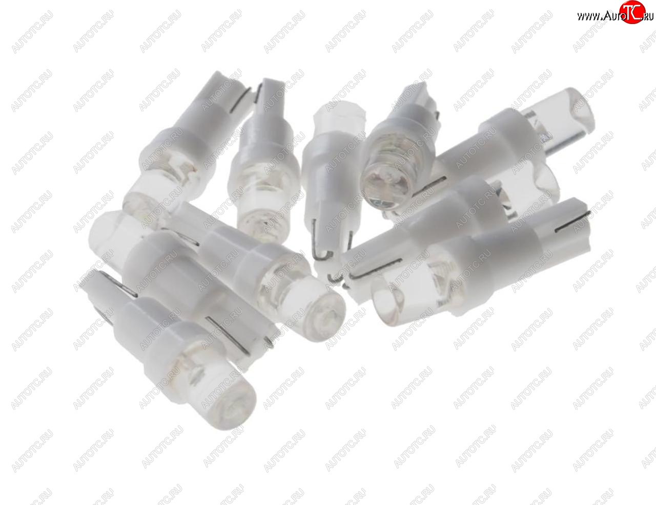 10 р. Лампа светодиодная 12V T5 W2x4.6d с патроном B8.5d 1 LED CONE White MEGA ELECTRIC MEGA ELECTRIC 050212w  с доставкой в г. Воронеж