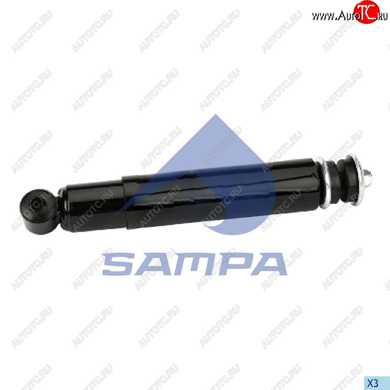 4 199 р. Амортизатор DAF CF85,95XF,XF95,105 передний (387637 16x69 20x50 IO) SAMPA SAMPA 050.214-01  с доставкой в г. Воронеж