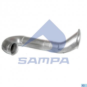 8 499 р. Труба выхлопная DAF 95XF задняя часть SAMPA SAMPA 050.438  с доставкой в г. Воронеж. Увеличить фотографию 1