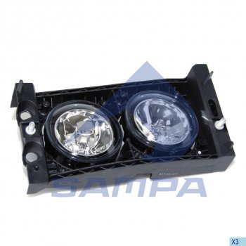3 689 р. Фара противотуманная DAF XF95,CF65,CF75,CF85,LF45,LF55 правая SAMPA SAMPA 051.087  с доставкой в г. Воронеж. Увеличить фотографию 1
