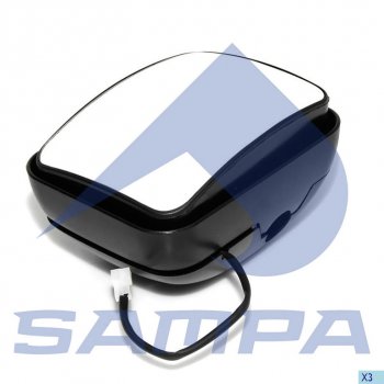 1 359 р. Зеркало боковое DAF MAN дополнительное (220х170мм) с обогревом SAMPA SAMPA 051.108  с доставкой в г. Воронеж. Увеличить фотографию 1