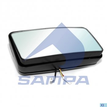 2 799 р. Зеркало боковое DAF левоеправое с подогревом SAMPA SAMPA 051.117  с доставкой в г. Воронеж. Увеличить фотографию 1