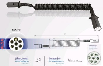 3 599 р. Кабель электрический прицепа S-type 6+1-полюсный L=4500мм пластиковые штекеры ALSA ALSA 05rf0103s45  с доставкой в г. Воронеж. Увеличить фотографию 2