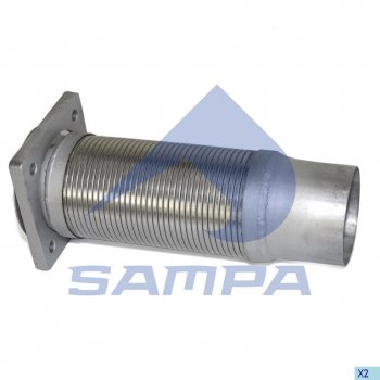 2 199 р. Гофра IVECO EuroTech выхлопной системы с фланцем (100х325мм) SAMPA SAMPA 060.233  с доставкой в г. Воронеж. Увеличить фотографию 1