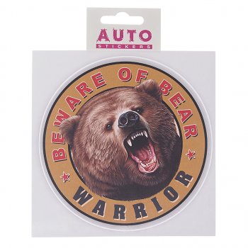 45 р. Наклейка виниловая вырезанная Медведь WARRIOR 12х12см полноцветная AUTOSTICKERS AUTOSTICKERS 060996  с доставкой в г. Воронеж. Увеличить фотографию 1
