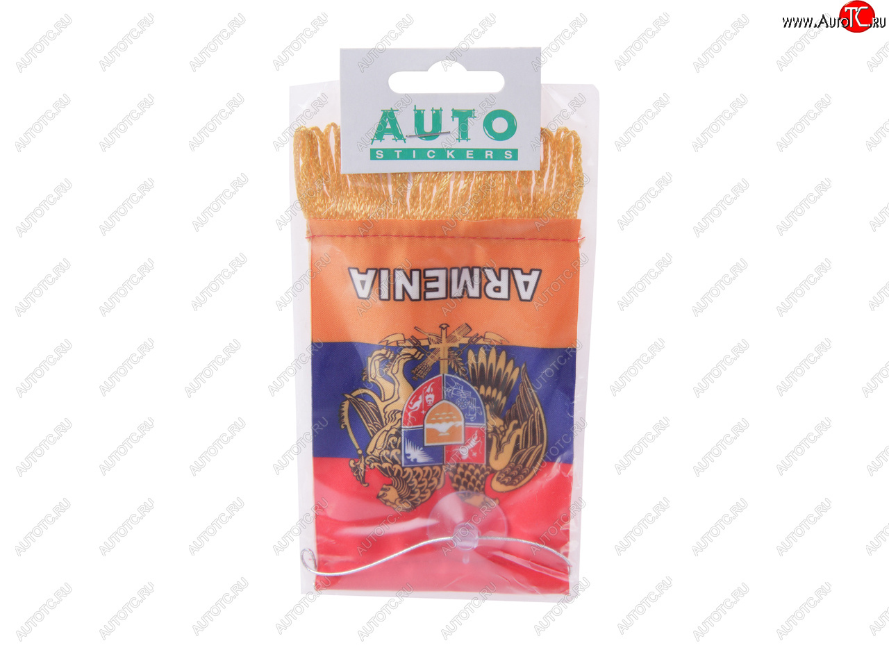 172 р. Вымпел ARMENIA с бахромой (8х12см) на присоске AUTOSTICKERS 06262  с доставкой в г. Воронеж