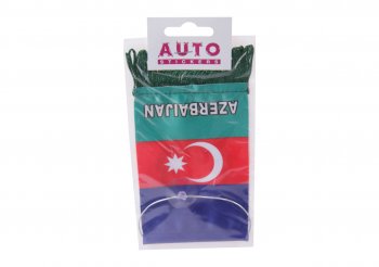 172 р. Вымпел AZERBAIJAN с бахромой (8х12см) на присоске AUTOSTICKERS 06263  с доставкой в г. Воронеж. Увеличить фотографию 1