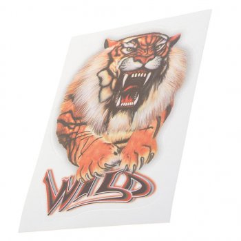 65 р. Наклейка виниловая Тигр (Wild) 16х12см полноцветная AUTOSTICKERS AUTOSTICKERS 063829  с доставкой в г. Воронеж. Увеличить фотографию 1